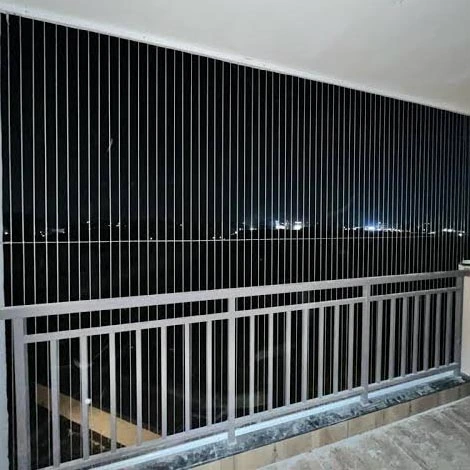 Invisible grill installed on a balcony in Bhubaneswar